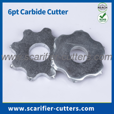 6 Point Scarifier Cutters Alloy Milling Cutters For Scarifying Machine Bartell CT250 Floor Scarifier/Planer
