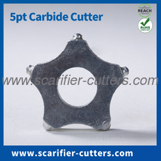 Marking Scarifier Cutters Asphalt 5 Point Carbide Cutter Blade Carbide Tip Scarifying Drum