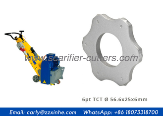 Medium 6 Point Scarifier Tungsten Carbide TCT Cutter On Milling Planer Flooring Equipment