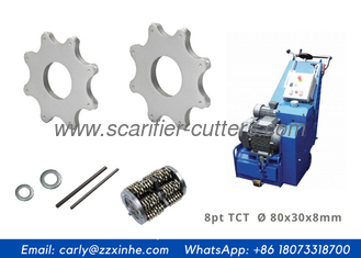 8 Point Tungsten Carbide Tipped Milling Scarifier Cutter For Cement And Asphalt