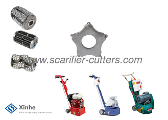 Concrete Scarifier Accessories Drum, Shafts, Washers And 8pt Tct Cutter