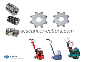 8 Points Milling Scarifiers Cutters , Full Face Tungsten Carbide Tipped On Concrete Scarifiers