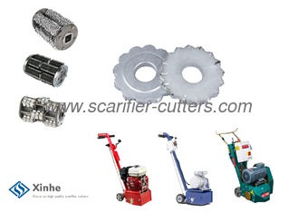 Scarifying Machine Tungsten Carbide Edco Parts Interchangeable Cutter Assemblies