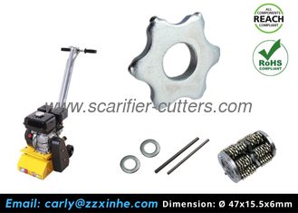 Concrete Scarifier Scabbler Floor Planner Sase Sc10e Sc12e Six Star Tungsten Carbide Milling Cutters